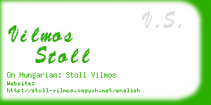 vilmos stoll business card